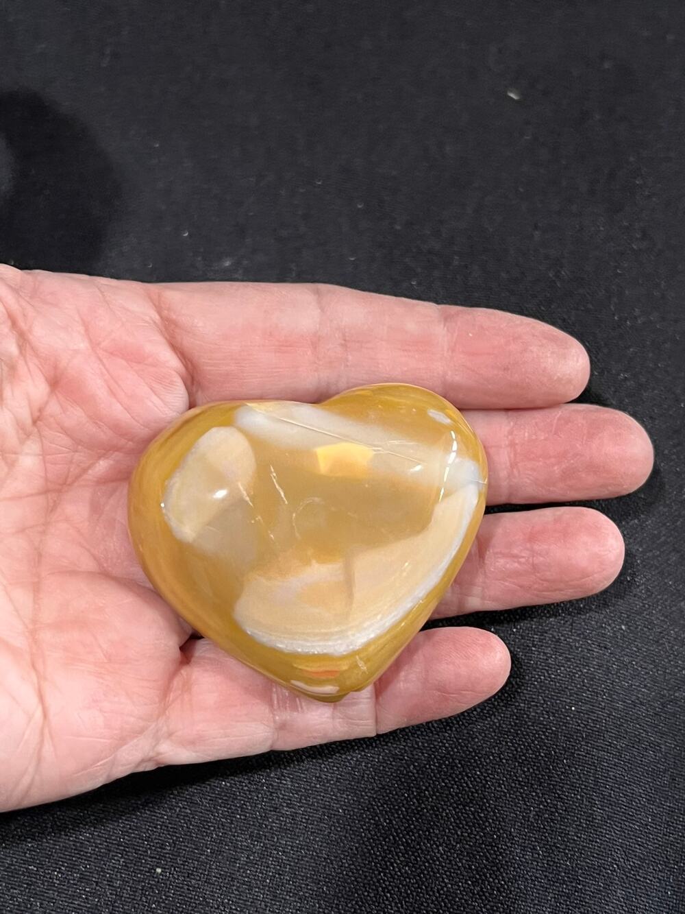 Polished Carnelian Heart Agate Palm Heart Stone Healing Reiki New